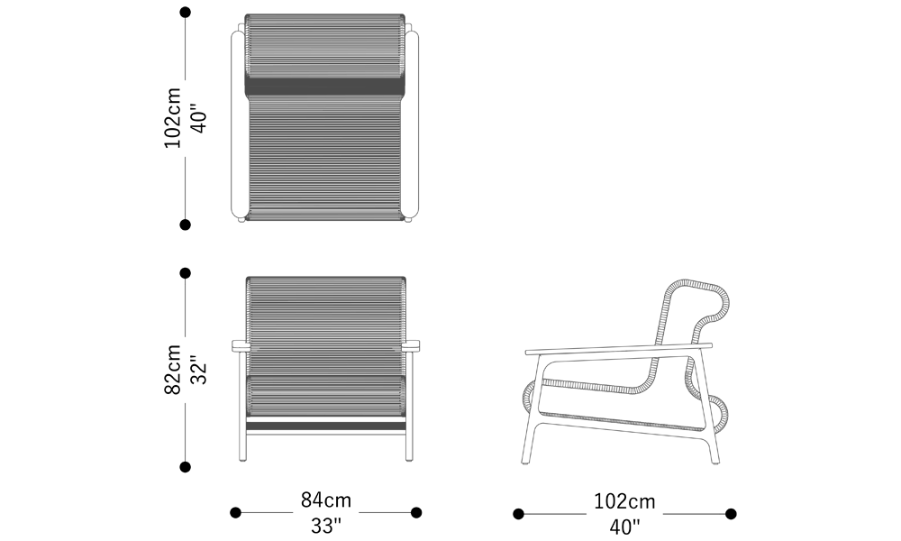 Image of the main dimensions of the product